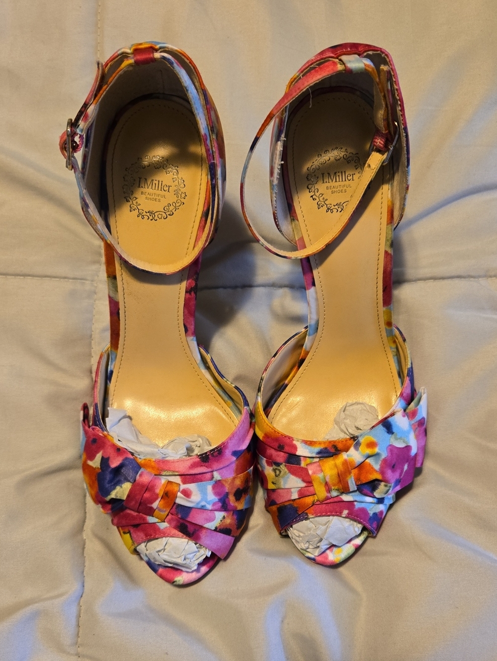 I. Miller floral heels